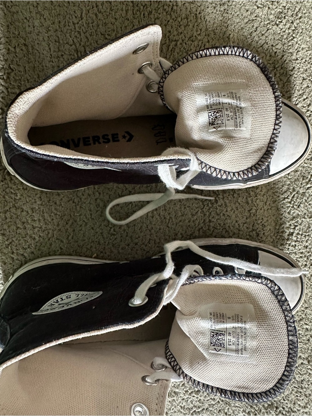 Converse High Top Sneakers in Black and White